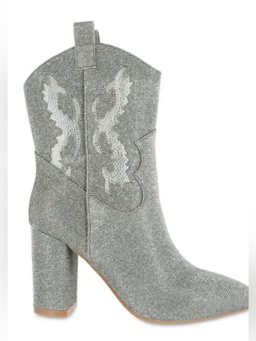 MIA Sparkling Silver Heeled Boots